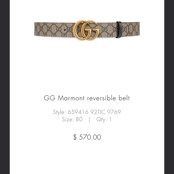 COPY - Gucci Marmont reversible belt. - Picture 8 of 8